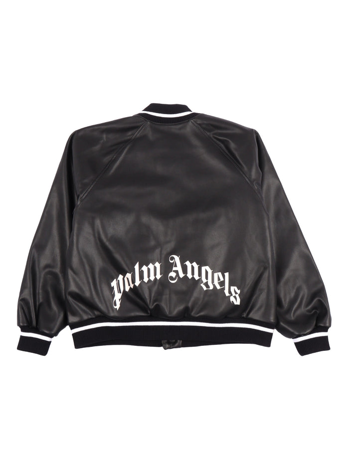 Curvedlogo Coated Varsityjkt Black - Off Short Puffer