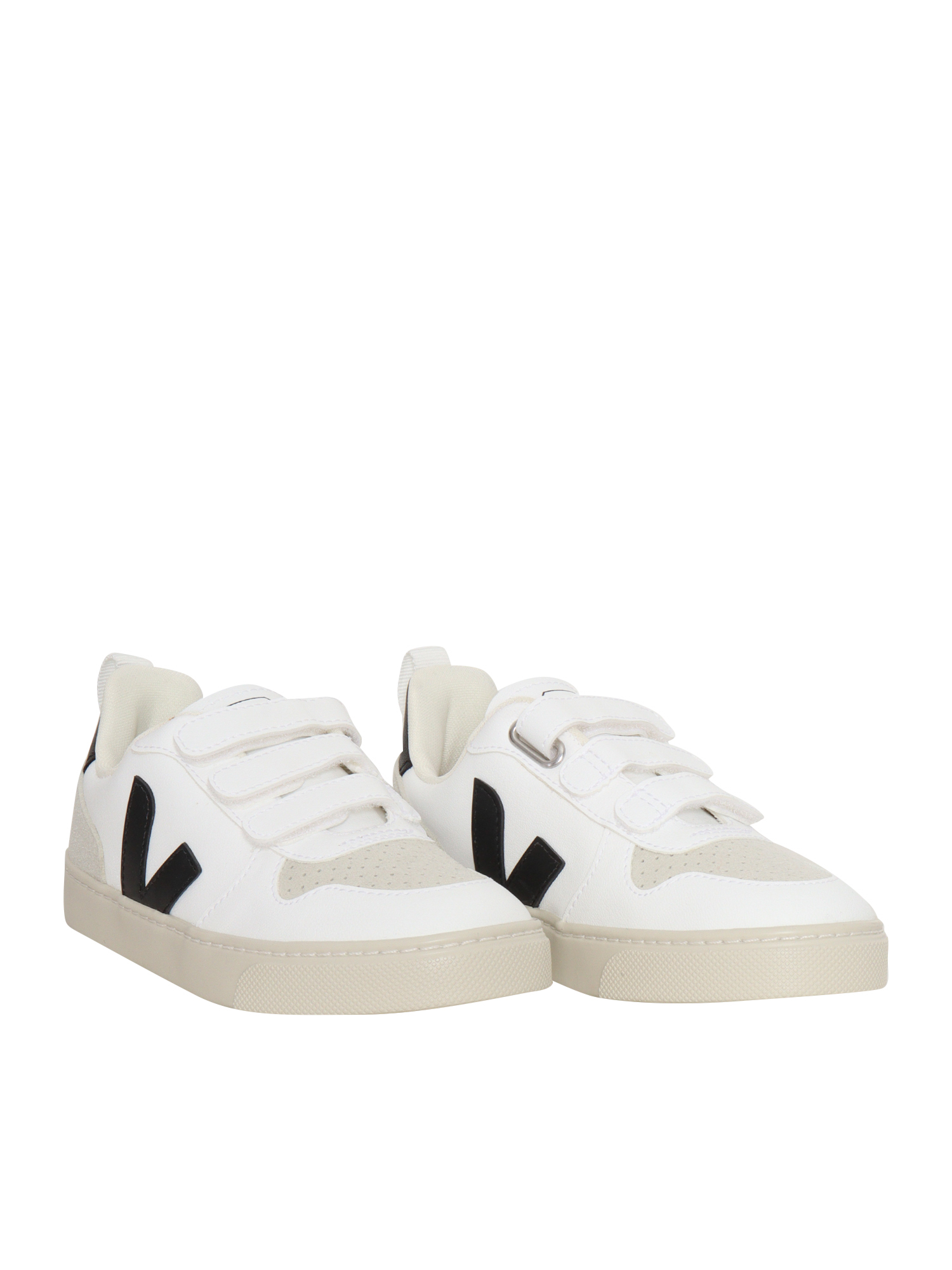 SMALL V-10 CWL WHITE_BLACK SNEAKERS White Kid