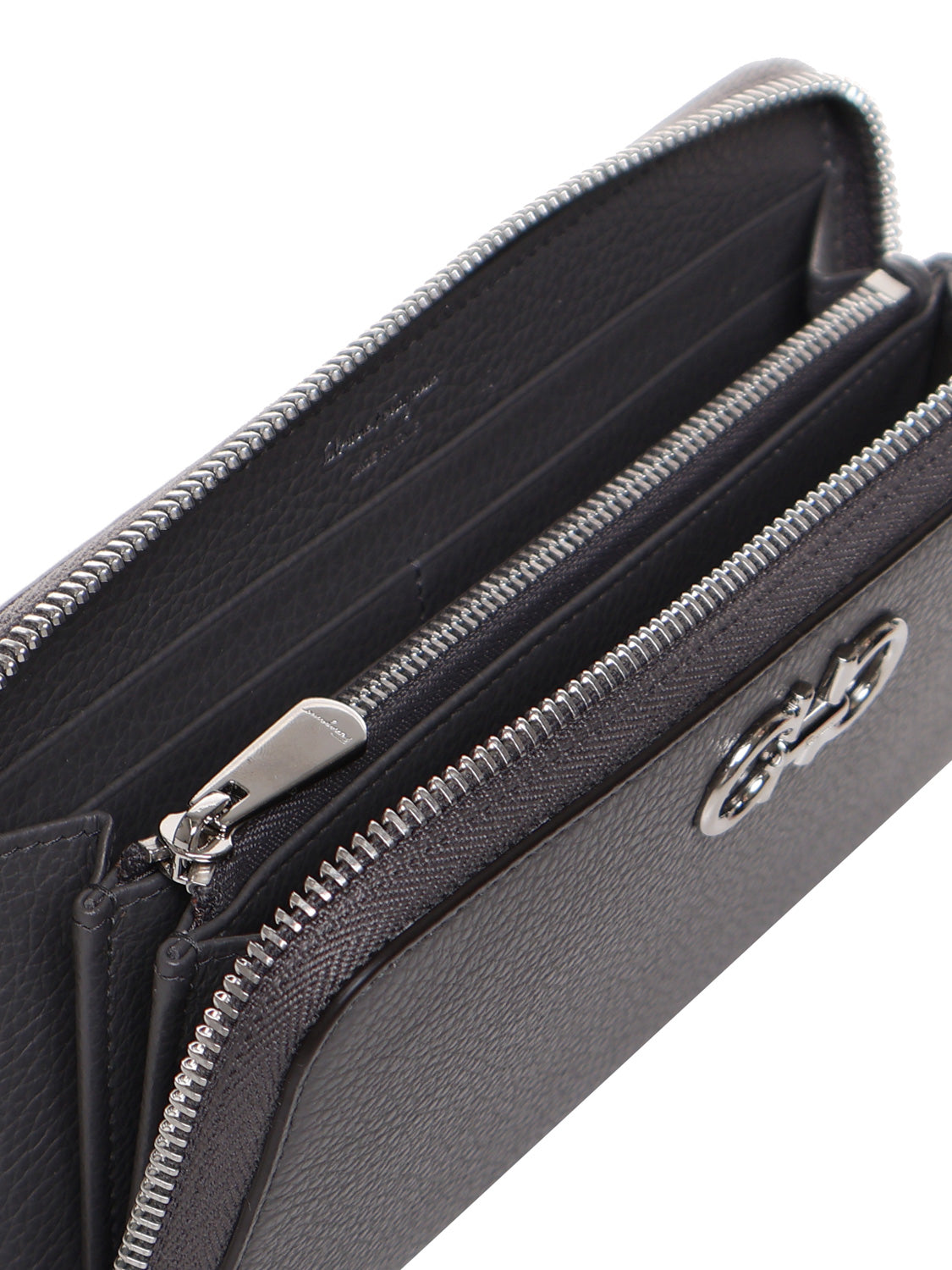 Ferragamo Wallets Grey Calfskin