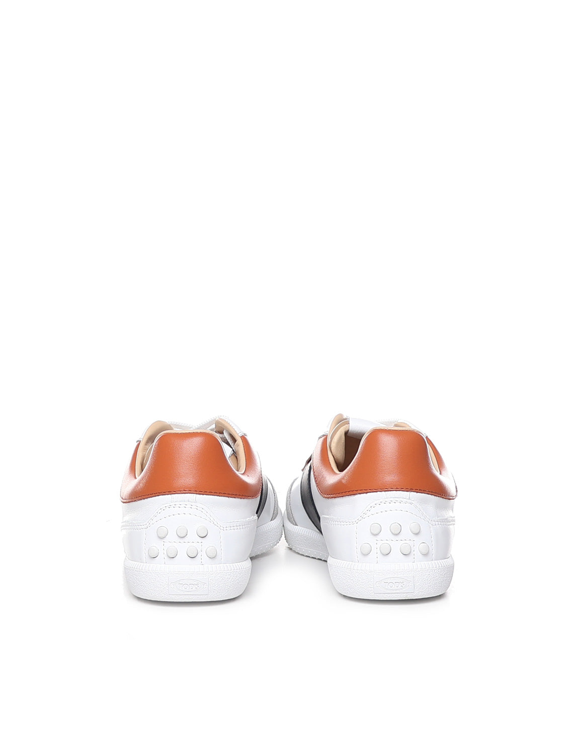 Tods Sneakers Black, White, Orange Calfskin