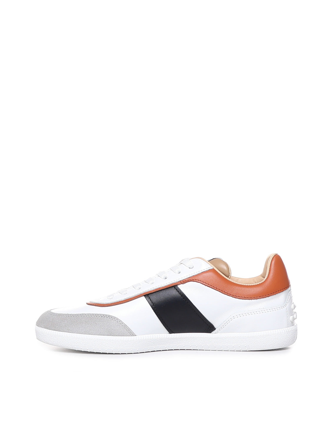 Tods Sneakers Black, White, Orange Calfskin