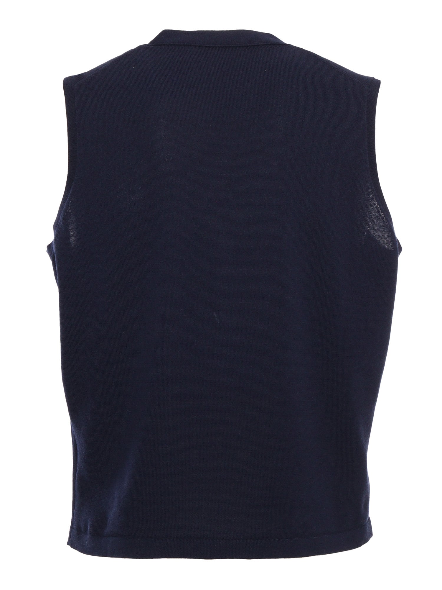 Blue knitted vest Cotton