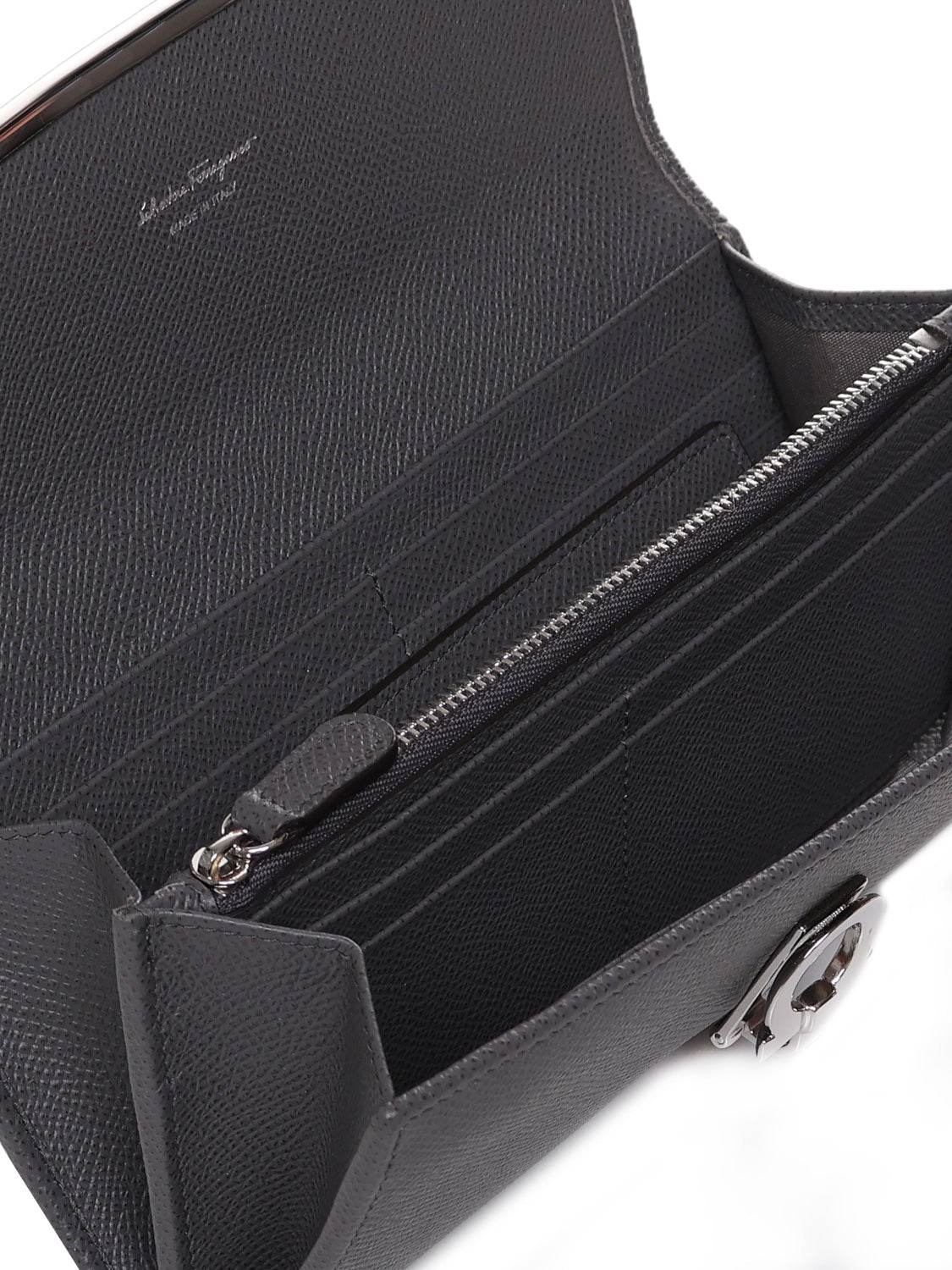 Ferragamo Wallets Grey Calfskin