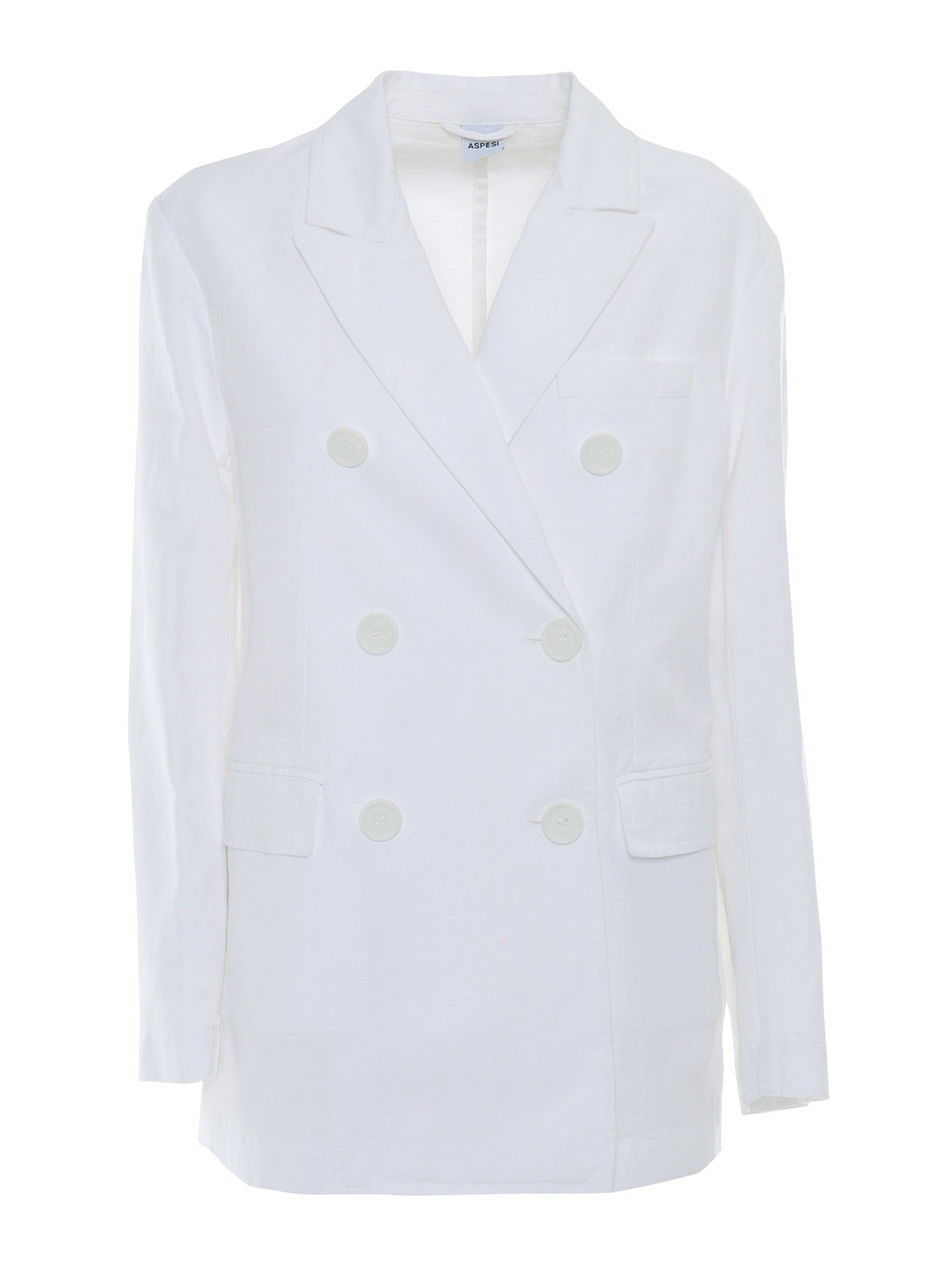 MOD.0931 JACKET White Cotton Linen