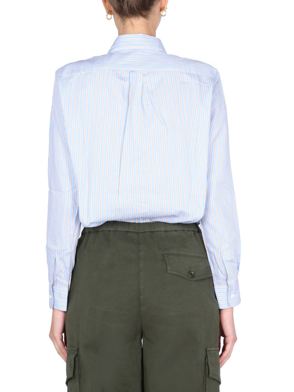 Striped Pattern Shirt Multicolour Cotton