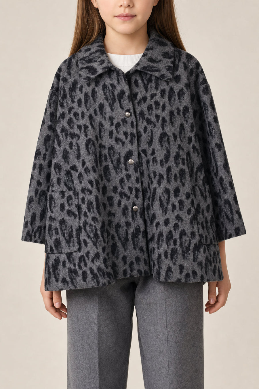 Dior Kidss Grey Patterned Wool Jacket One Color Clothing