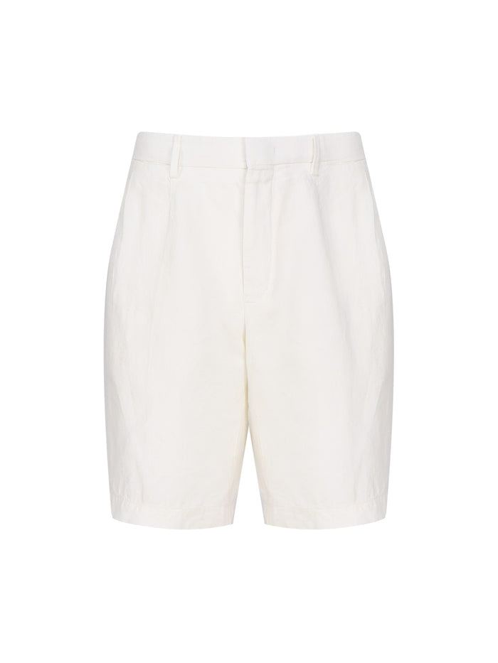 Zegna Shorts White Linen