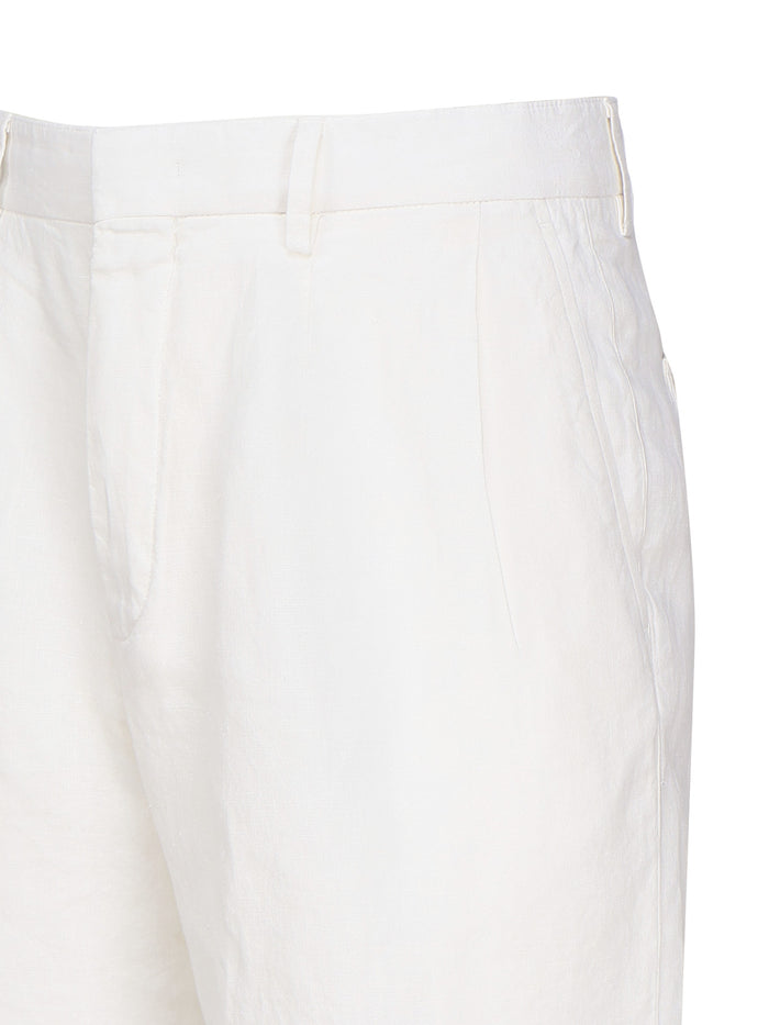 Zegna Shorts White Linen