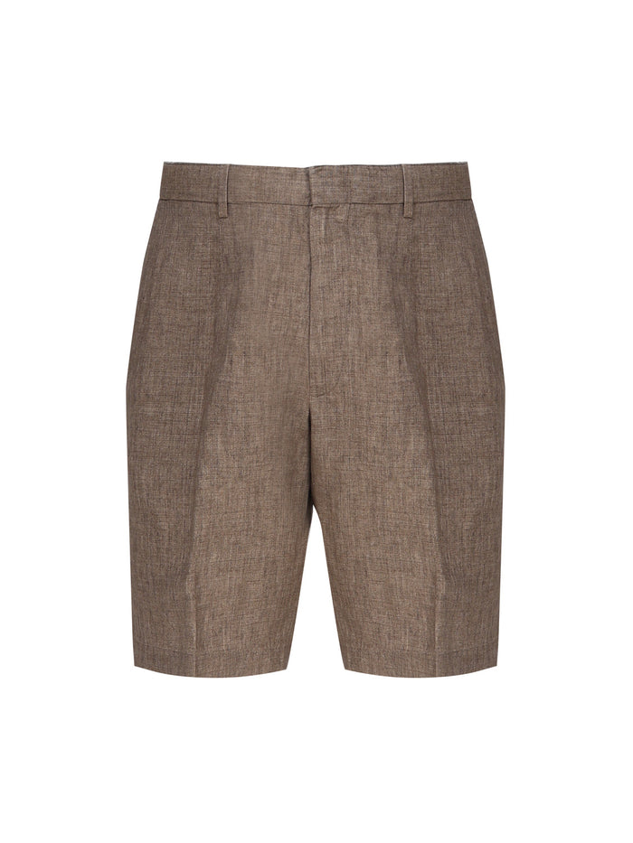 Zegna Shorts Beige Linen