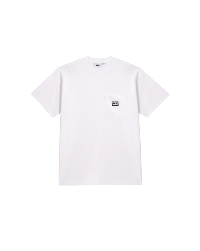 Established Works Eyes Pocket Tee Ss White Cotton Tshirt