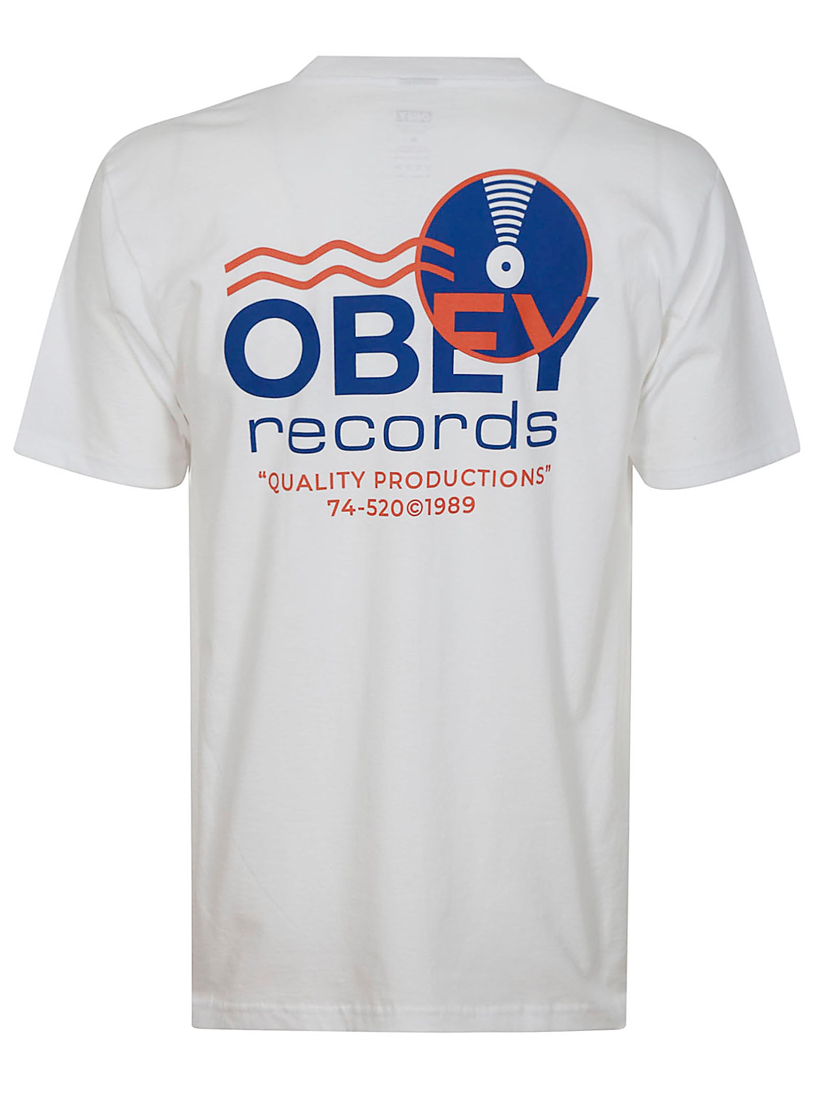 Records Sound Waves Tee White Cotton Tshirt