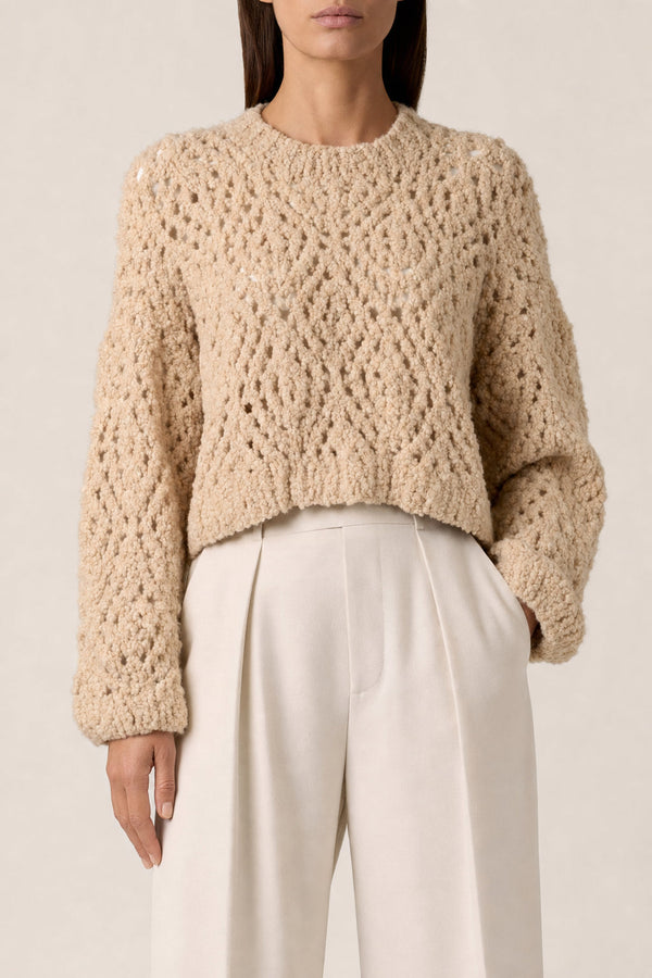 Brunello Cucinelli Womens Yellow Wool Knit Sweater Clothing