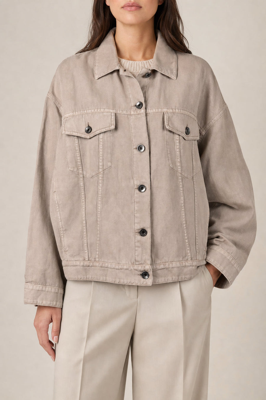 Brunello Cucinelli Womens Wheat Stalk Cotton Linen Jacket One Color
