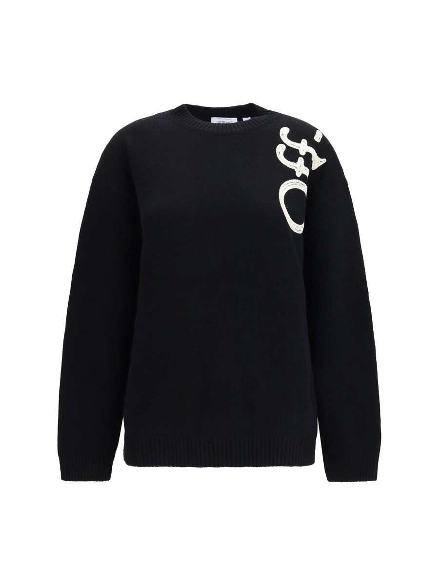 Off-White 80% Merino Wool; 20% Polyamide sweater in black