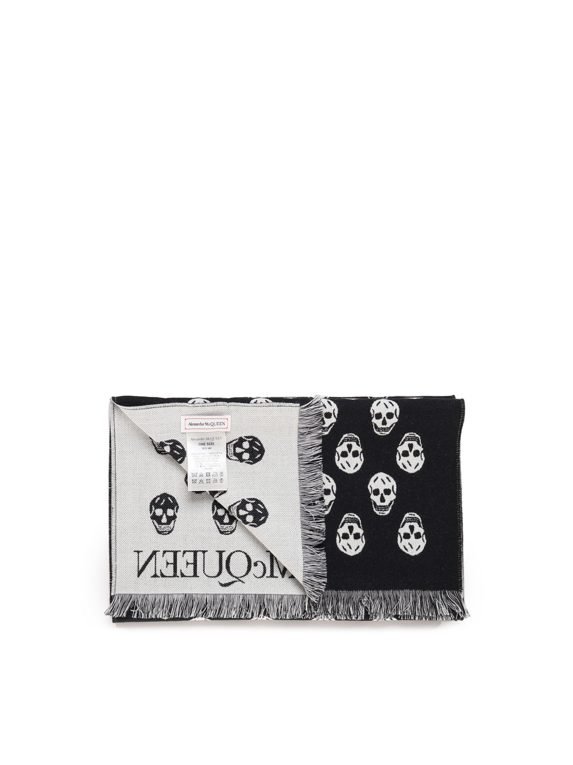 Alexander Mcqueen Scarfs Black Wool