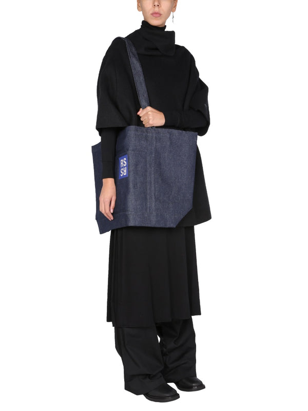 Wool Blend Dress With Draped Neck Black