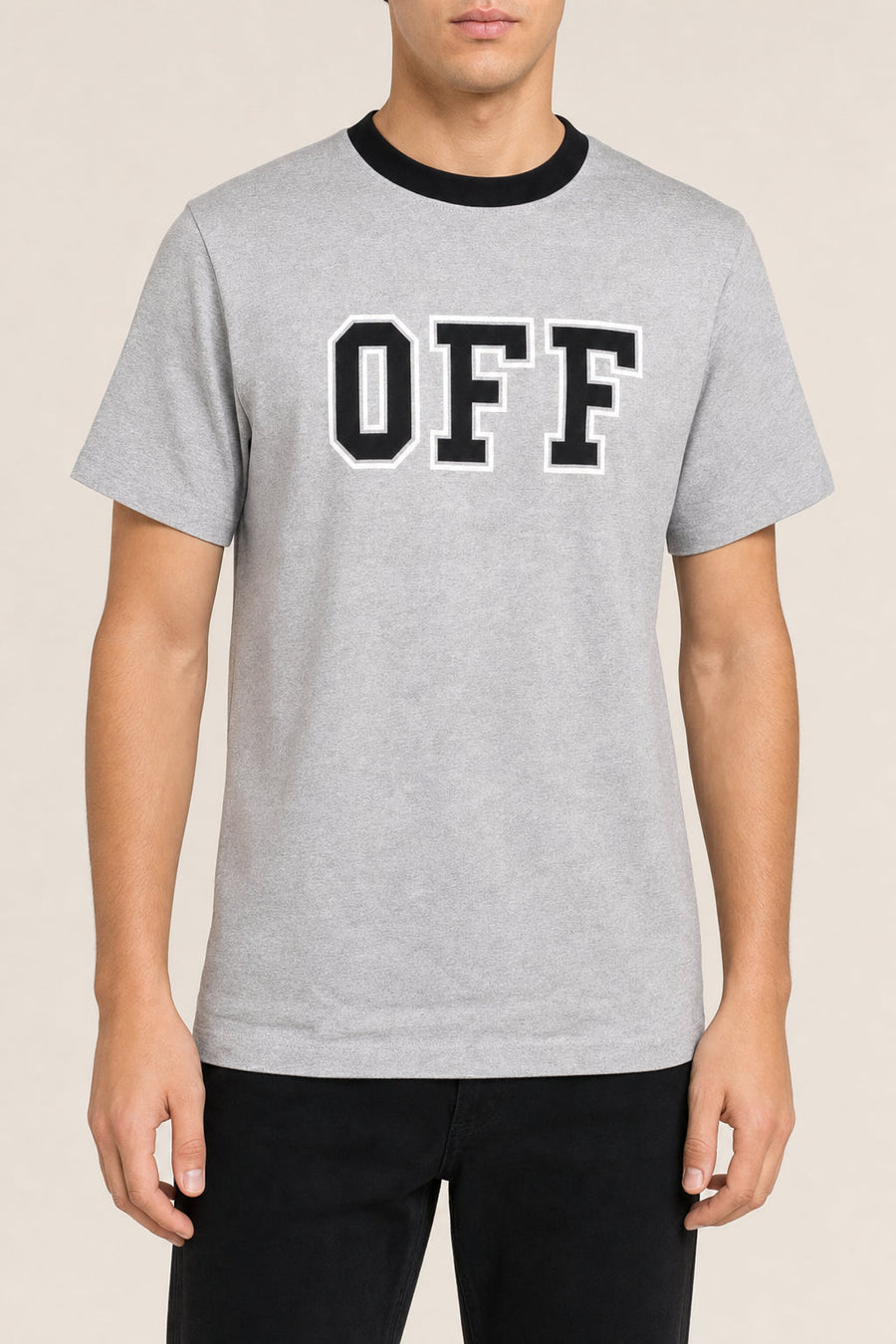Off-White Mens Heather Grey Cotton Shirt Gray