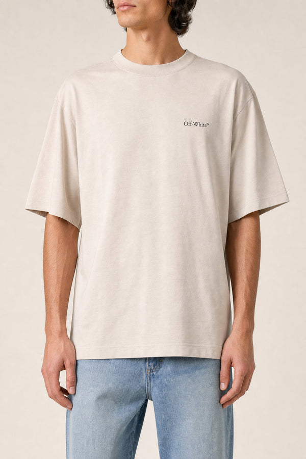 Off-White Mens Silver Lining Cotton Jersey Shirt