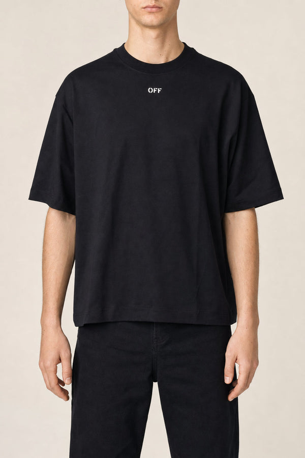 Off-White Mens Black Cotton Oversized Shirt