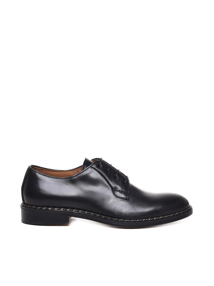 Giuliano Galiano Flat Shoes Black Calfskin