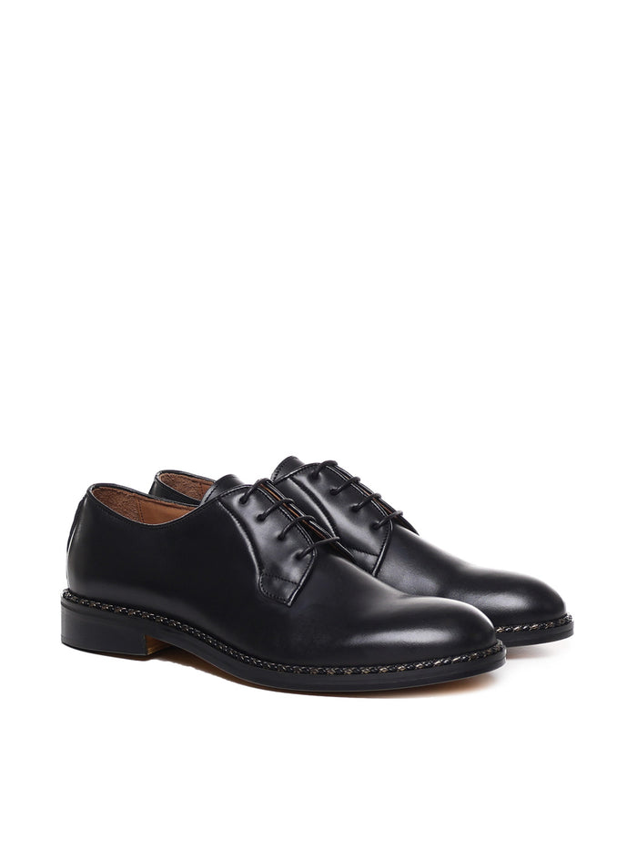 Giuliano Galiano Flat Shoes Black Calfskin