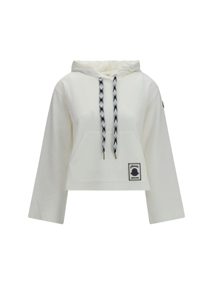Moncler 88% Cotton hoodie in white