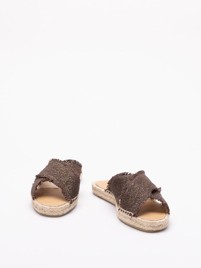 Palmera 032 Brown Linen Internal Ovine Leather Shoe