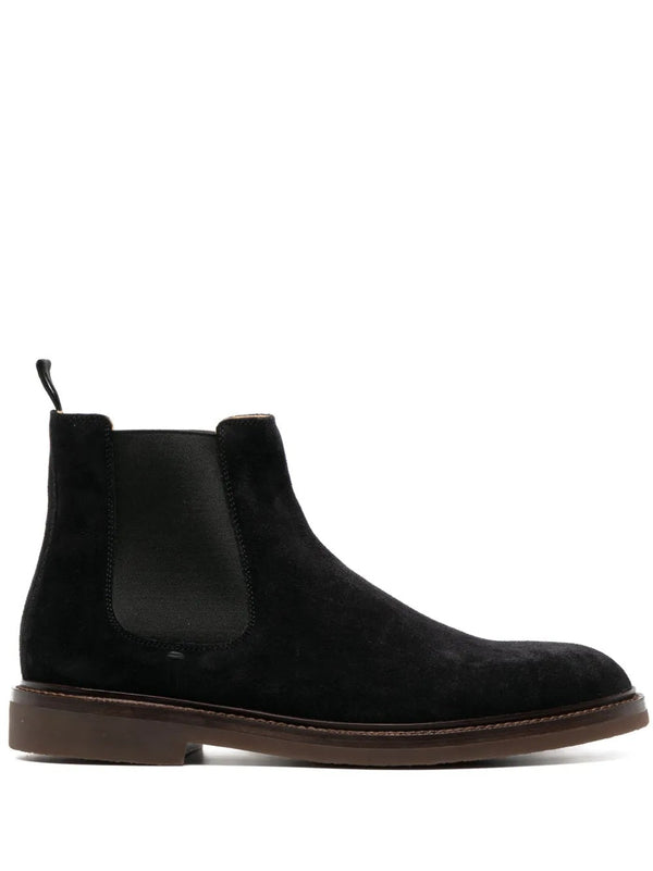Brunello Cucinelli Mens Black Suede Chelsea Boots