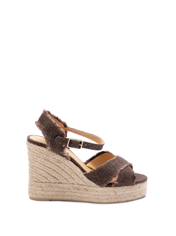 Bromelia 8ed 032 Brown Linen Internal Ovine Leather Shoe
