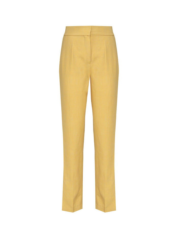 Jacquemus Trousers Yellow Linen