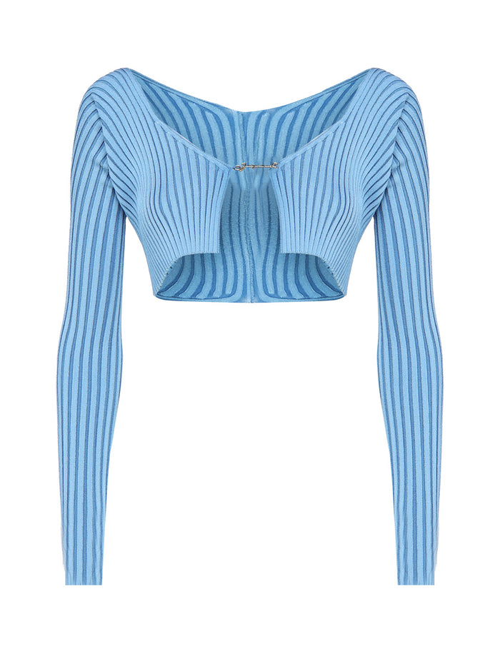 Jacquemus Sweaters Blue Viscose