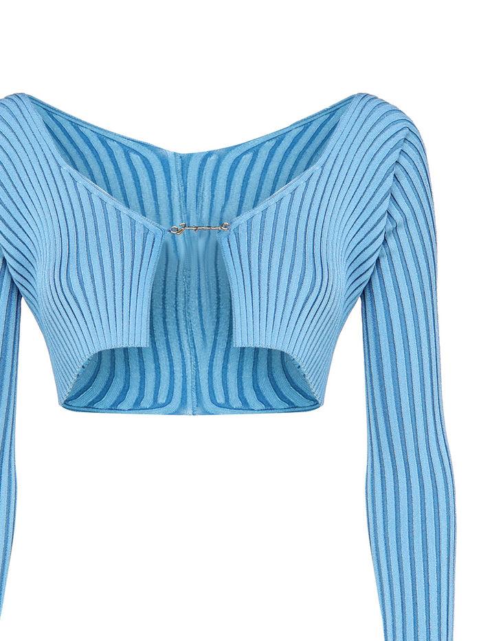 Jacquemus Sweaters Blue Viscose