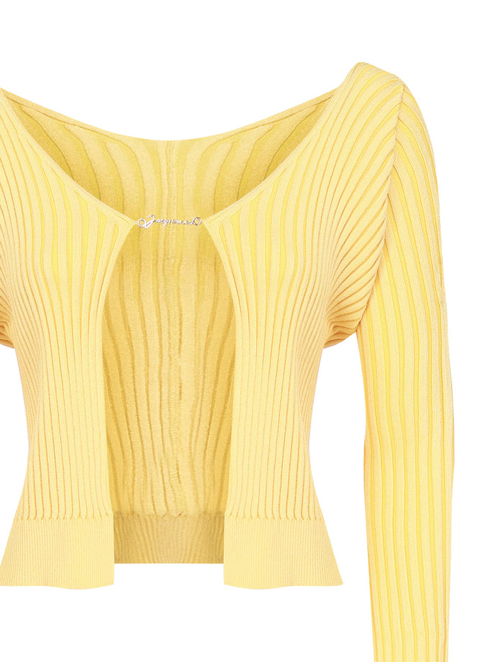 Jacquemus Sweaters Yellow Viscose