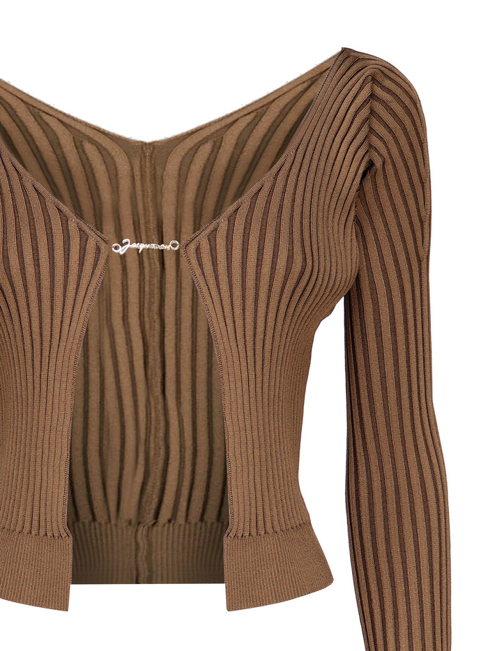 Jacquemus Sweaters Brown Viscose