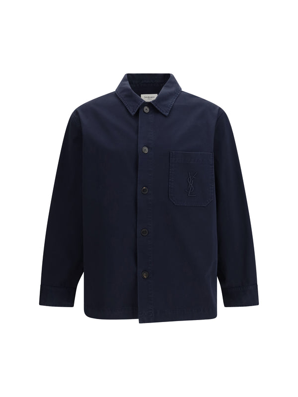 Saint Laurent 100% Cotton overshirt in purple