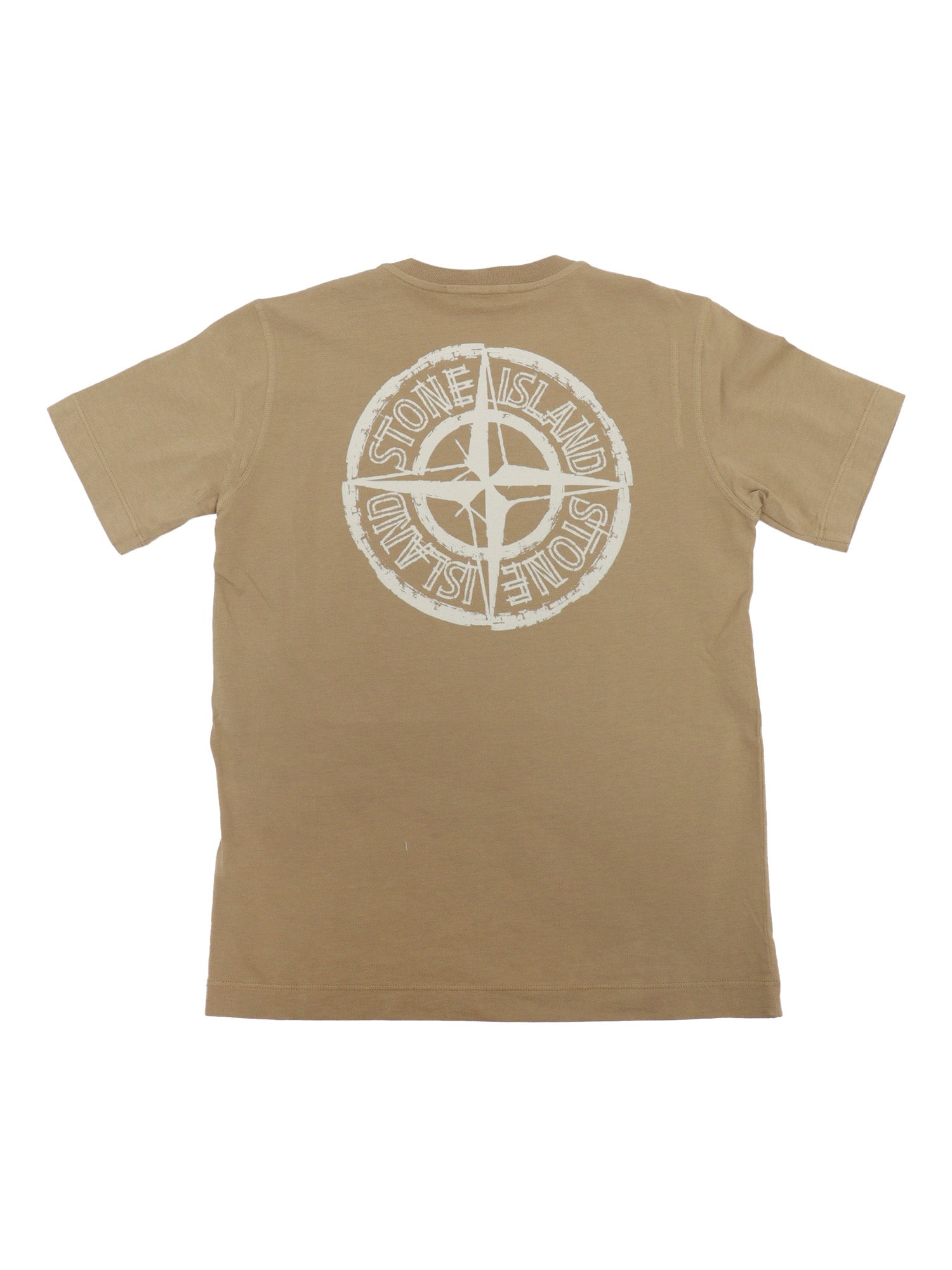 T-SHIRT Beige Cotton Rib Short Sleeves