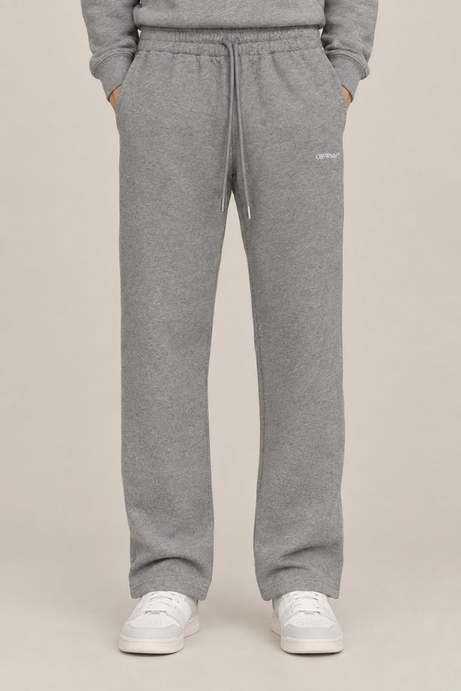 Off-White Mens Heather Grey Cotton Sweatpants Gray Clothing