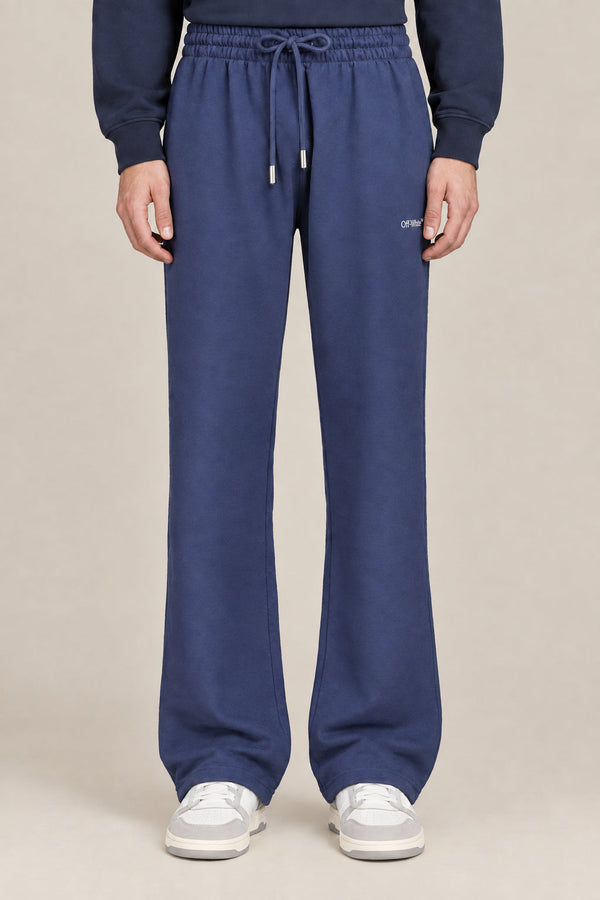 Off-White Mens Dark Blue Cotton Sweatpants Clothing