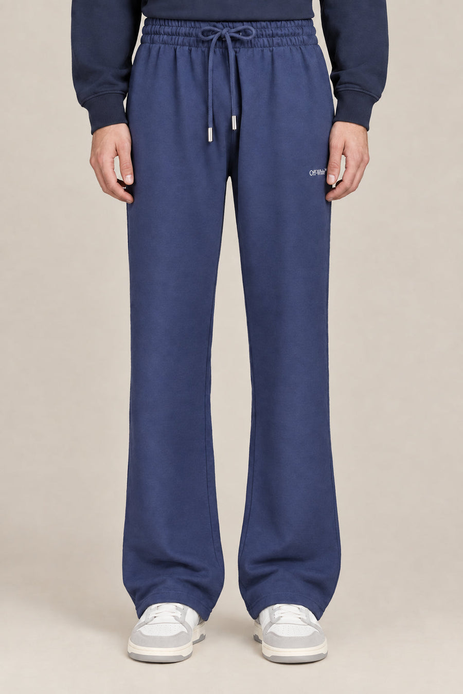 Off-White Mens Dark Blue Cotton Sweatpants Clothing