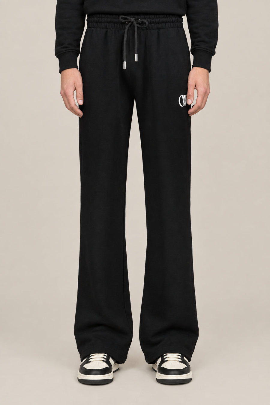 Off-White Mens Black Cotton Sweatpants Clothing