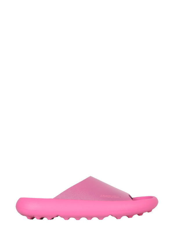 Rubber Slide Sandals Fuchsia