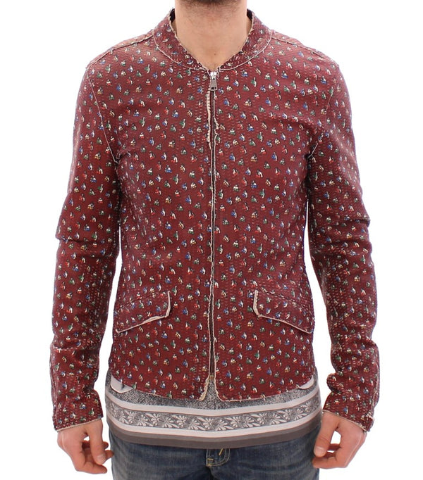 Dolce & Gabbana 100% Leather Lambskin; Lining: 51% Acetate jacket in bordeaux