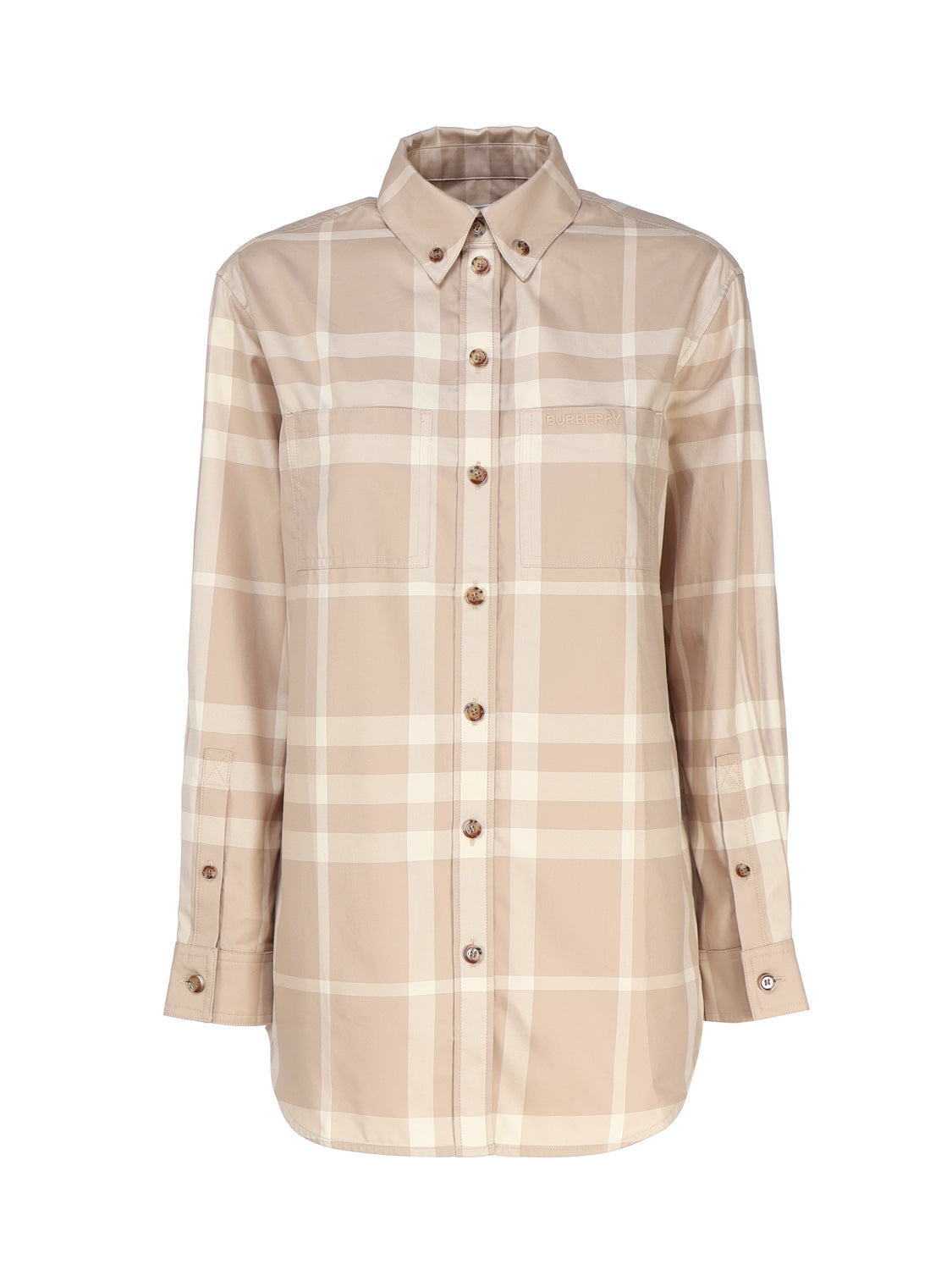 Burberry Shirts Beige Cotton