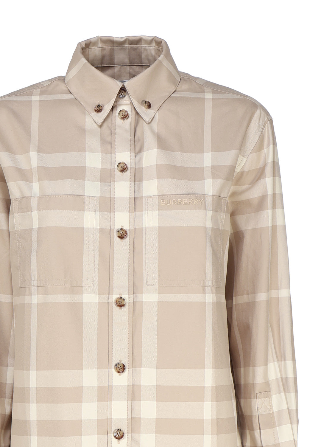 Burberry Shirts Beige Cotton