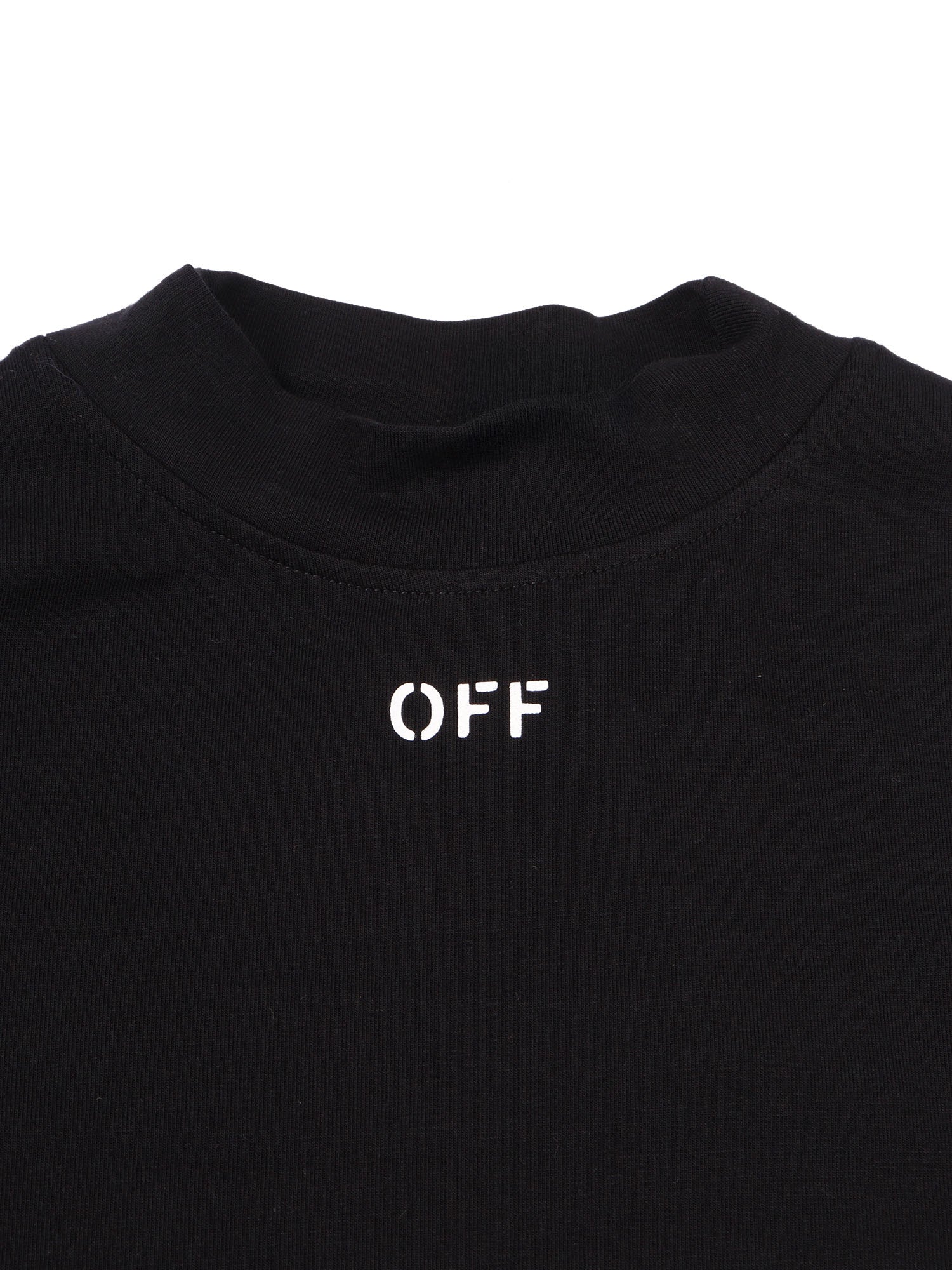 Off Stamp 2nd Skin Dress Black - White Elastane Cotton