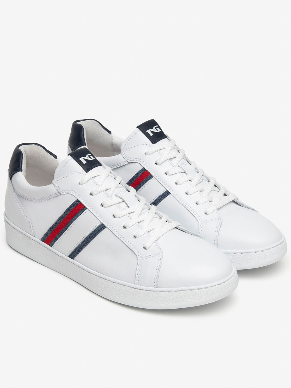Sneakers In Pelle White Leather | Calzature