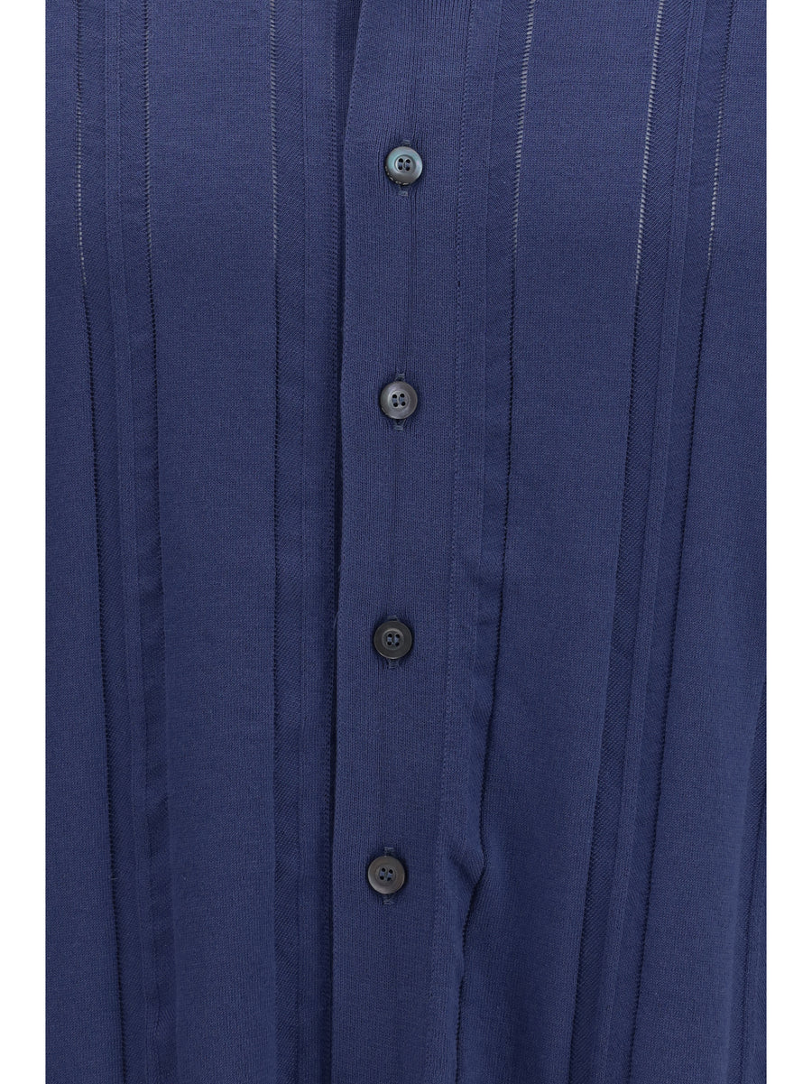 Polo Shirt Indigo Blue Cotton