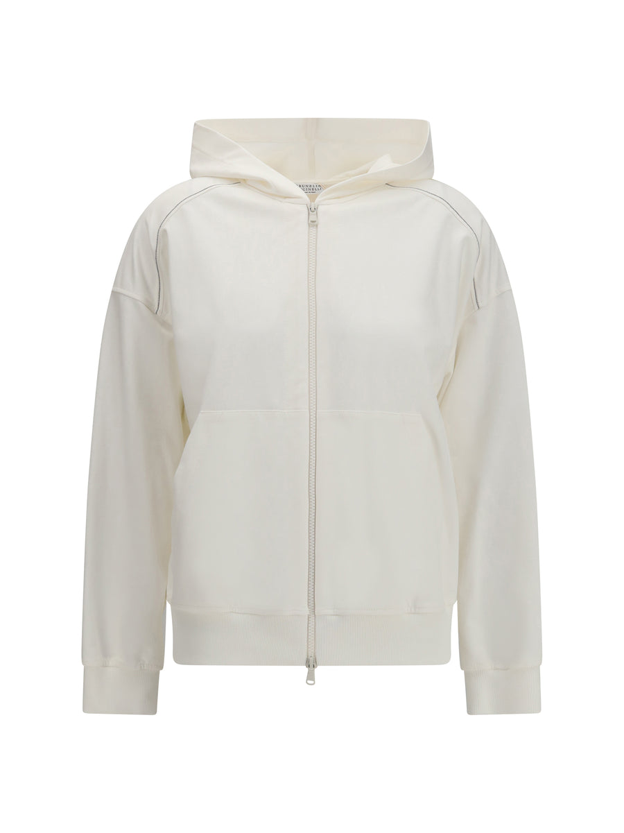Cotton Hoodie Naturale Cotton; Elastane Sweatshirts
