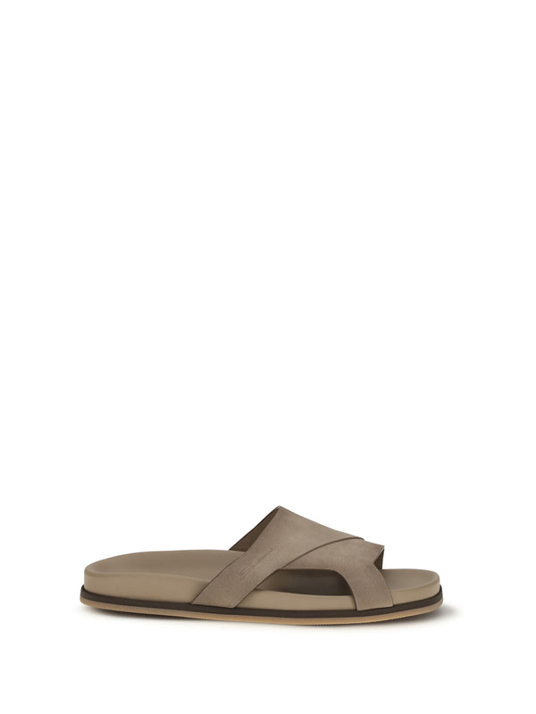 Leather Sandals Beige