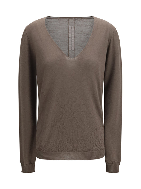 Rick Owens 100% Wool Ovis Aries sweater in gray
